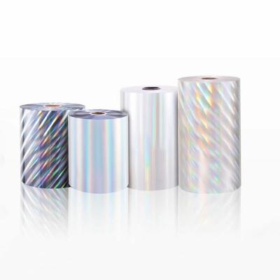 China Bopp Holographic Film Good Quality Holographic Transparent Cold Laminate Moistureproof Adhesive Film for sale