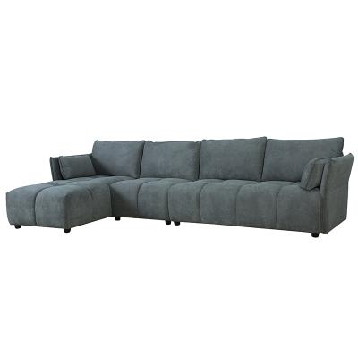 China Henglin brand modern design hot sale living room furniture modern design comfortable stationary sectional sofa with convertible for sale