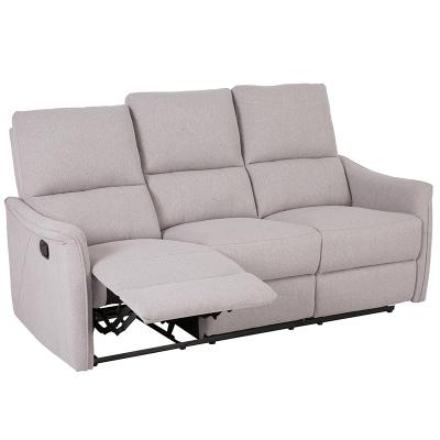 China (Other) Henglin 2020 Hot Selling Living Room Furniture Manual Adjustable Extended Sofa High Quality Manual Recliner Three Seat Sofa for sale