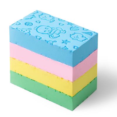 China EXFOLIATE Cartoon Children Scrubbing High Density Sponge Baby Clean Bath Sponge for sale