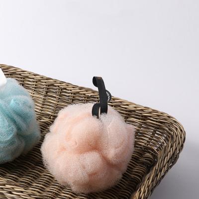 China EXFOLIATE PE Loofah Super Soft Eco-Friendly Cleaning Single Color Mesh Shower Sponge Bath Flower for sale