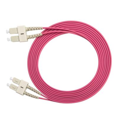 China Multimode Ftth Systems 3m Duplex Fiber Optic Patch Cable OM4 - SC To SC Patch Cord for sale