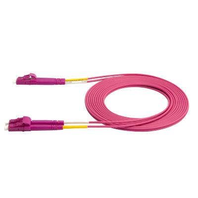 China Multimode Ftth Systems 3m Duplex Fiber Optic Patch Cable OM4 - LC To LC Patch Cord for sale