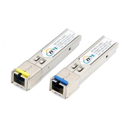 China 20KM Single Fiber Optic 1.25G SC SFP Module 1310nm 1550nm 1000M 1.25G SFP Transceiver Module SFPGSCS20-1 for sale