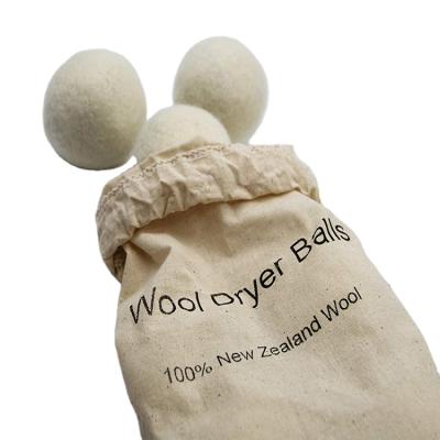 China 100% Wholesale Unscented Organic Natural Reusable New Zealand Wool Laundry Ball XL Wool Dryer Cleaning Balls for sale