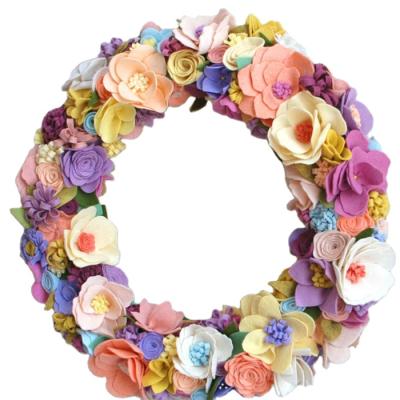 China Custom Holiday Decoration Hot Sale Felt Garland Christmas Wool Felt Garlands for sale