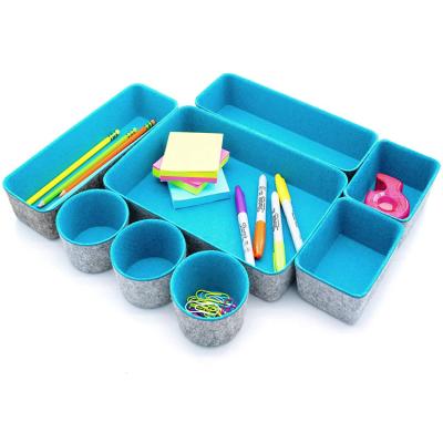 China 2021 Hot Felt Embedded Cosmetic Storage Box Eco-friendly Watch Sundries Amazon Storage Box Storage Box for sale