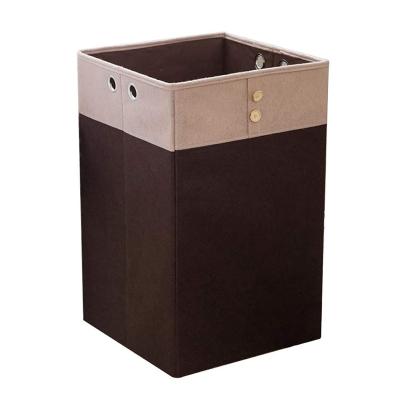 China Sustainable Felt Cotton Canvas Dirty Hamper Clothes Large Foldable Sundries Laundry Hamper for sale