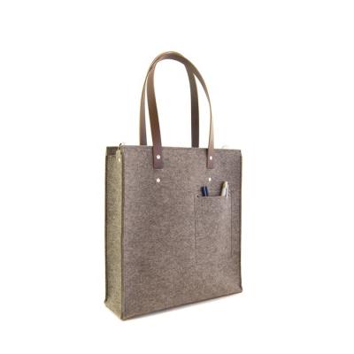 China Eco - Friendly Customized Handmade Felt Fabric Shopping Wholesale Recycling Tote Bag for sale