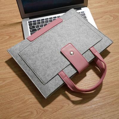 China Eco-Friendly Custom Felt Business Tote Bag Felt Laptop Bag With Handles for sale