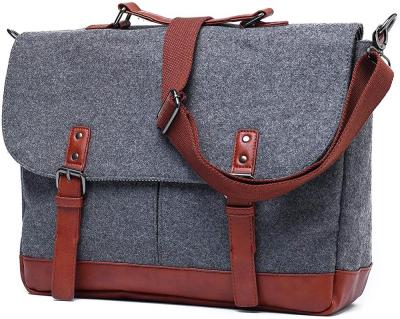 China Eco - Friendly Convertible Backpack Messenger Bag Shoulder Bag Felt Laptop Case for sale