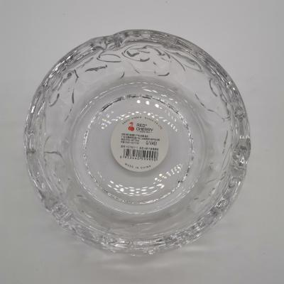 China Creative Small Design Glass Ashtray Cherry YG7001-2HP Creative Crystal Ashtray Wholesale Red Glass Ashtray New for sale