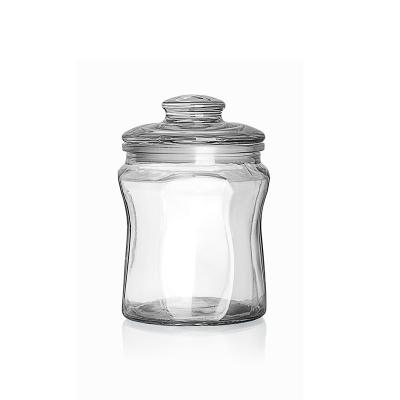 China Wholesale Cheap Transparent Food Glass Storage Jar Glass Jars for sale