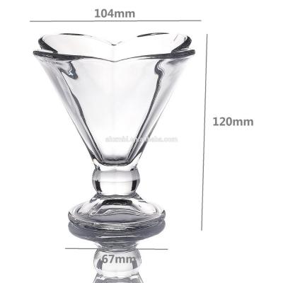 China Handle Glass Cup Hot Selling Glass Ice Cream Cup G-Horse BMIC050 Transparent Glass Ice Cream Bowl For Dessert Bar for sale