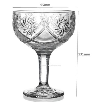 China Handle Glass Mug Hot Selling Glass Cup Ice Cream G-Horse BMIC95 Transparent Ice Cream Bowl For Dessert Bar for sale