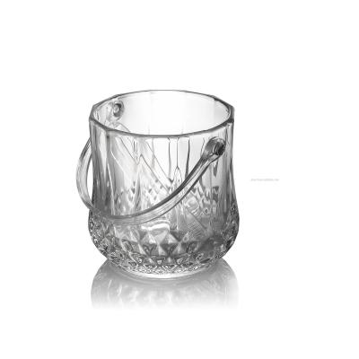 China Customizable Wholesale High Quality G-Horse Glass Ice Cream Bulket Glass Cup and Saucer BMICEB-02 for sale