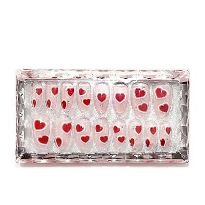 China Small Packaging French Boxes Empty Nails Show Clear Acrylic Press On Nail Box Transparent Nail Box for sale