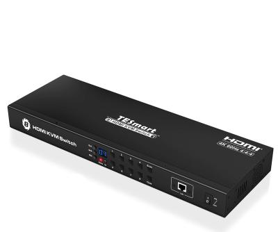 China HDCP 2.2 Changer TESmart UHD 4K@60Hz 8in 1out HDMI With USB 2.0 Hub Hot Key 8 Way KVM Switches Stereo Audio HDMI 8 Port Box for sale