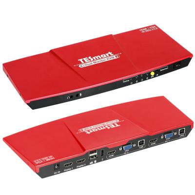 China TESmart KVM Dual EDID Emulators Video L/R Hotkeys EDID 4k60hz KVM VGA Changer L/R Switch Monitor 4X2 2X2 USB 2.0 Hub HDMI 2.0 Switcher for PC Laptop for sale