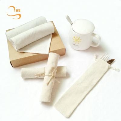 China Popular New Arrival 100% Eco-Friendly Pure Linen Classic Square Dinner Cloth Restaurant Cloth Napkin Set for sale