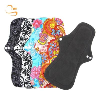 China XL Women Cloth Reusable Washable Economical Super Absorbent Bamboo Sanitary Pads Menstrual Charcoal Bamboo for sale