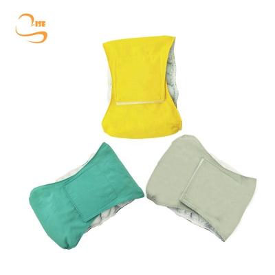 China Dog Selling Hot Durable Solid Waterproof Washable Cloth Envelope Reusable Male Dog Diaper for sale