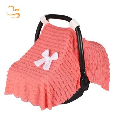 China Baby and Mum Laciness Soft Outdoor Nursing Blanket 4 in 1 Expandable Baby Carseat Blanket Multi Use for sale