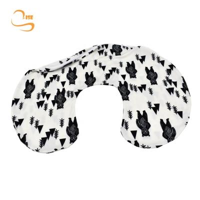 China Anti-Apnea Multi Function Baby Nursing Support Pillow Soft Printed Stretch U Shape Sleep Pillow Cover for sale