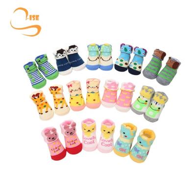 China Wholesale 0-1year Antibacterial Colorful Cute Baby Girls Boys Sock Animal Shoes for sale