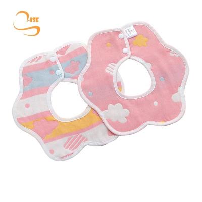 China Home Textile Factory Wholesale Saliva Bib Baby Scarf Feeding Bib for sale