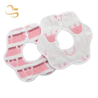 China Home Textile Petal Absorbency Burp Fabrics Baby Bib Bandana for sale