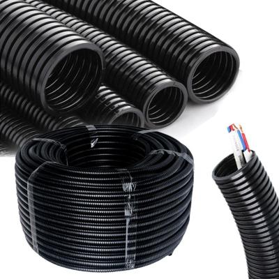 China Chinese Manufacturers PP Flame Retardant Plastic Corrugated Hose Flexibility Gloss Outdoor Wholesale OD20MM for sale