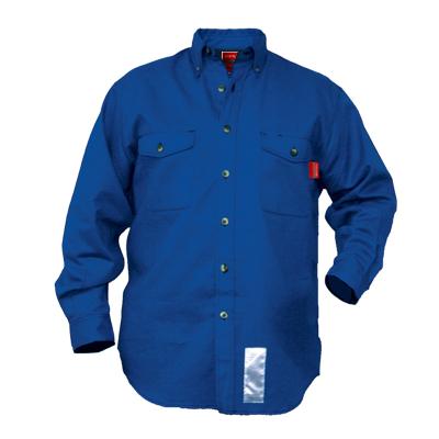 China Men's Oil Worker Shirts FR Work Shirts Flame Retardant Shirts Anti Shrink for sale