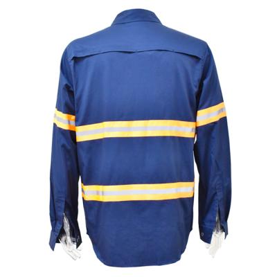 China Quality Tape Men Long Sleeves Breathable Protective Stripes Safety Reflective Workwear for sale