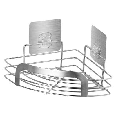 China Amazon Sustainable Hot Sale No Drilling Stainless Steel Kitchen Shelf Organizer for sale