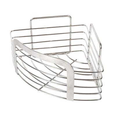 China Eco - Friendly Self Adhesive Bathroom Accessories Stainless Steel Kitchen Corner Shelf for sale