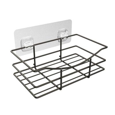 China SAMANL Black Shower Bathroom Storage Rack Corner Shelf Stainless Steel Wall Mounted Type Bathroom Shelf for sale