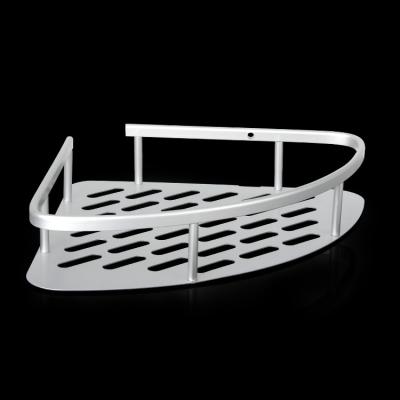 China High Quality Sustainable Double Row Triangle Corner Shelf Aluminum Shelf In Bathroom for sale