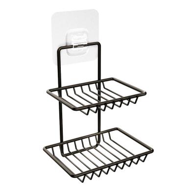 China Good Selling Modern Wall Mounted Steel Soap Rack Dish Bar Adhesive Soap Holder for sale