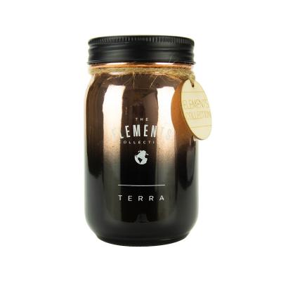 China Luxury Private Label Soy Candle Scented in Electroplating Bottle with Metal Lid Custom OEM ODM for sale