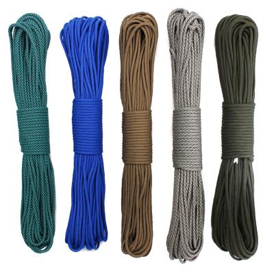 China Survival 4mm Outer Diameter Custom Multicolor Military Paracord Logo 550 For Survival Gear for sale