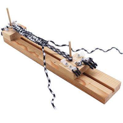 China Outdoor Manufacturer Wooden Frame Mini Survival Paracord Adjustable Jig Bracelet Maker for sale