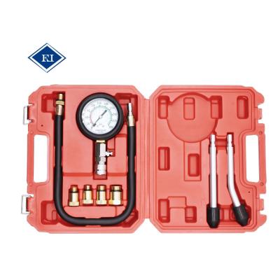 China Cylinder Compression Testing Tools 8pcs Automotive Oil Engine Cylinder Compression Tester Gauge Tool Kit for sale