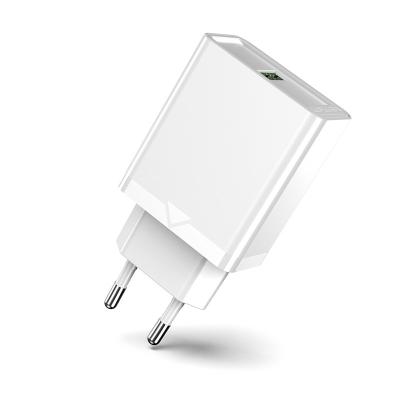 China Vention White Single Left Phone Mobile Phone Charger 18W USB A Quick QC 3.0 USB Wall Mount Travel Charger for sale