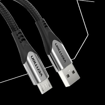 China Mobile Phone COAHF 1m Nylon Braided Micro Data Cable USB 2.0 Type A USB To Micro B Data Cable for sale