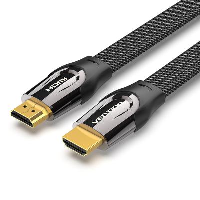 China High Speed ​​AASBH 2m COMPUTER Cable 4k HDMI Nylon Braided Flat Audio Video Cable For 3d TV Computer for sale