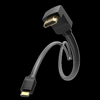 China Hot Selling AAQBH 2m 4K Ultra HD 3D 1080P Computer 270 Degree Black Right Angle HDMI Cable for sale