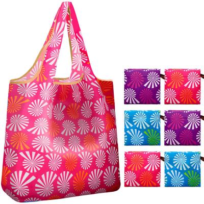 China Handled Washable OEM Tote Bag Eco Friendly Custom Polyester Reusable Foldable Shopping Bag for sale