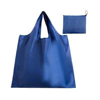 China Easy Handled Carry Small Foldable Pouch Tote Polyester Folding Shopping Bag For Supermarket for sale