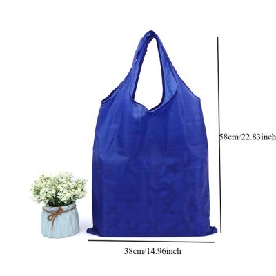 China Large Reusable Foldable Portable Polyester Shopping Bag Handled Storage Tote Bags for sale